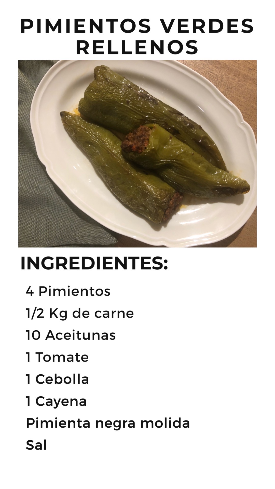 pimientos verdes rellenos